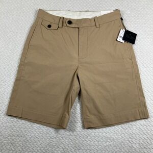 NWT Brooks Brothers Men's 30 Shorts Khaki Pocket Zip Up Pima Cotton Chino